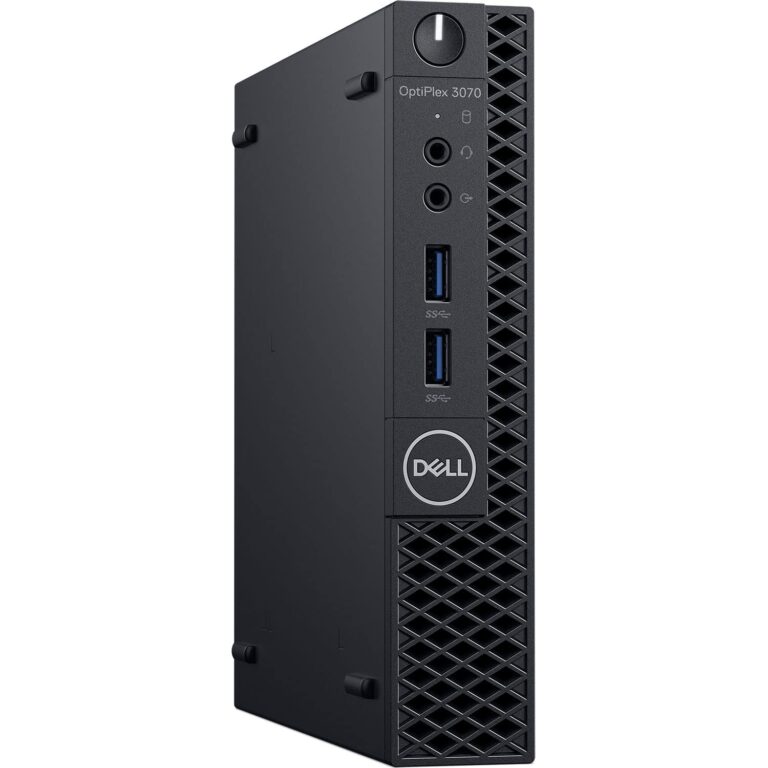 (Refurbished) DELL OPTIPLEX 3070 Tiny Desktop (Intel Core i3 9th gen 3.1ghz, 8 GB RAM, 240gb SSD, Win 11 Pro, MS Office, WIFI , USB 3.0, Ethernet,VGA), Black