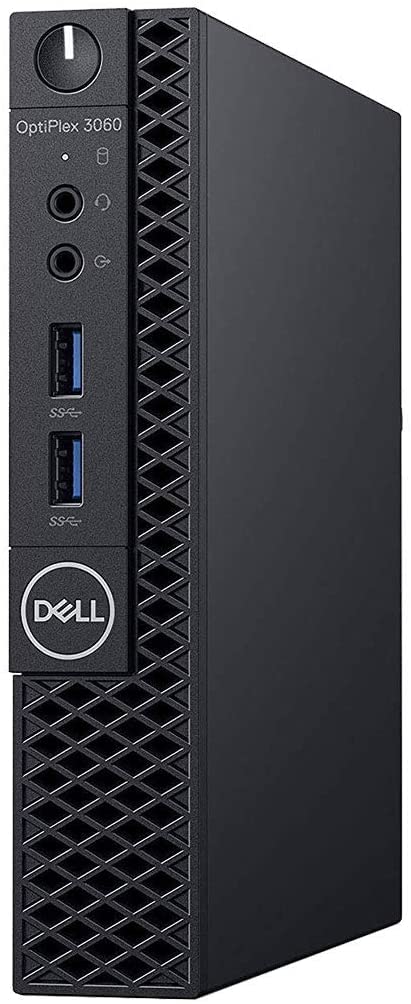 (Refurbished) Dell OPTIPLEX 3060 Tiny Desktop (Intel Core i3 8th gen, 16 GB RAM, 480gb SSD, Windows 11 (Upgraded), MS Office/ Intel HD Graphics/, USB 3.0, Ethernet,VGA), Black
