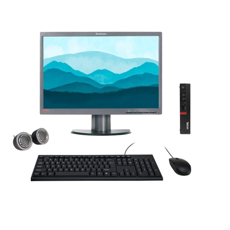 (Refurbished) Lenovo ThinkCentre 22" HD All-in-One Desktop Computer Set (Intel Core i5 8th Gen| 8 GB DDR4 RAM| 256 GB SSD| 22" HD LED Monitor| KB & Mouse| Speakers| WiFi| Windows 11| MS Office)