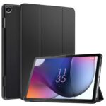 Robustrion Trifold Flip Stand Hard Back Case Cover for Motorola Moto Tab G62 10.61 inch Cover - Black