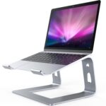 Rstiger Laptop Stand For Desk, Ergonomic Aluminum Laptop Mount Computer Stand, Sturdy & Protective Laptop Riser Notebook Stand, Cooling Better Compatible With 10-15.6" Notebook Computer(Silver)