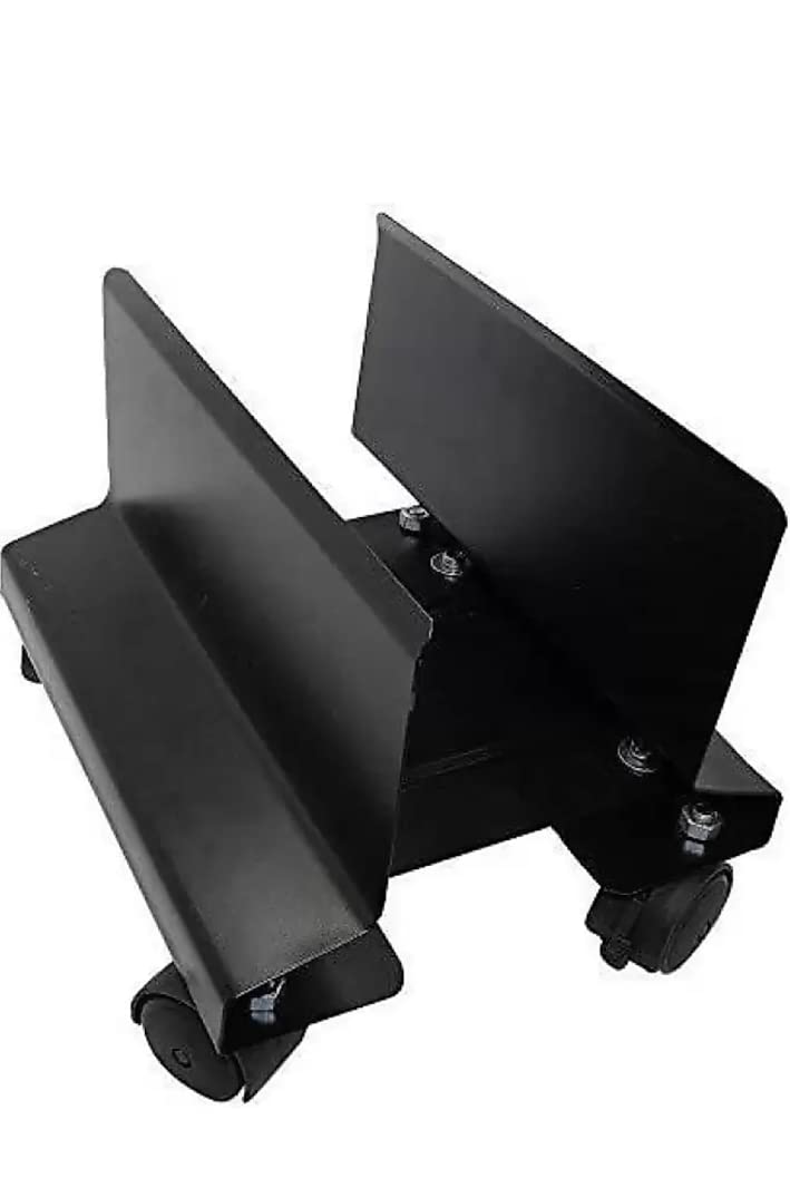 SPYLOCK High Grade Metal CPU Trolley (Black) /CPU Trolley Metal/CPU Trolley with Wheels/Computer Floor Stand Trolley with Castor Wheels Multiple use - Black (CPU TROLLY)