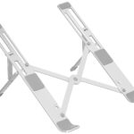 STRIFF Laptop Stand for Desk, Ergonomic Computer Stand Laptop Riser, Phone and Tablet Stand for Desk, Portable Laptop Elevator Holder Compatible with MacBook, Laptop,Tablet (Silver)
