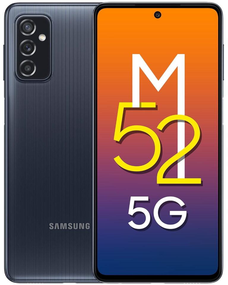 Samsung Galaxy M52 5G (Blazing Black, 8GB RAM, 128GB Storage) Latest Snapdragon 778G 5G | sAMOLED 120Hz Display