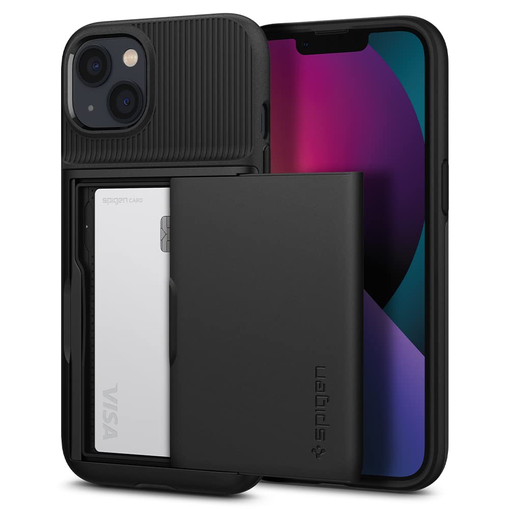 Spigen Slim Armor CS Back Cover Case for iPhone 13 (TPU + Poly Carbonate | Black)
