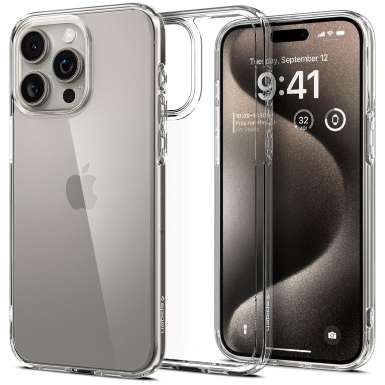 Spigen Ultra Hybrid Back Cover Case Compatible with iPhone 15 Pro (TPU + Poly Carbonate | Crystal Clear)
