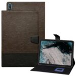 TGK Dual Color Design Leather Flip Case Cover for Nokia Tab T20 10.36 inch Tablet (Brown, Black)