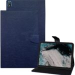 TGK Plain Design Leather Flip Case Cover for Nokia T20 10.36 inch Tablet Blue