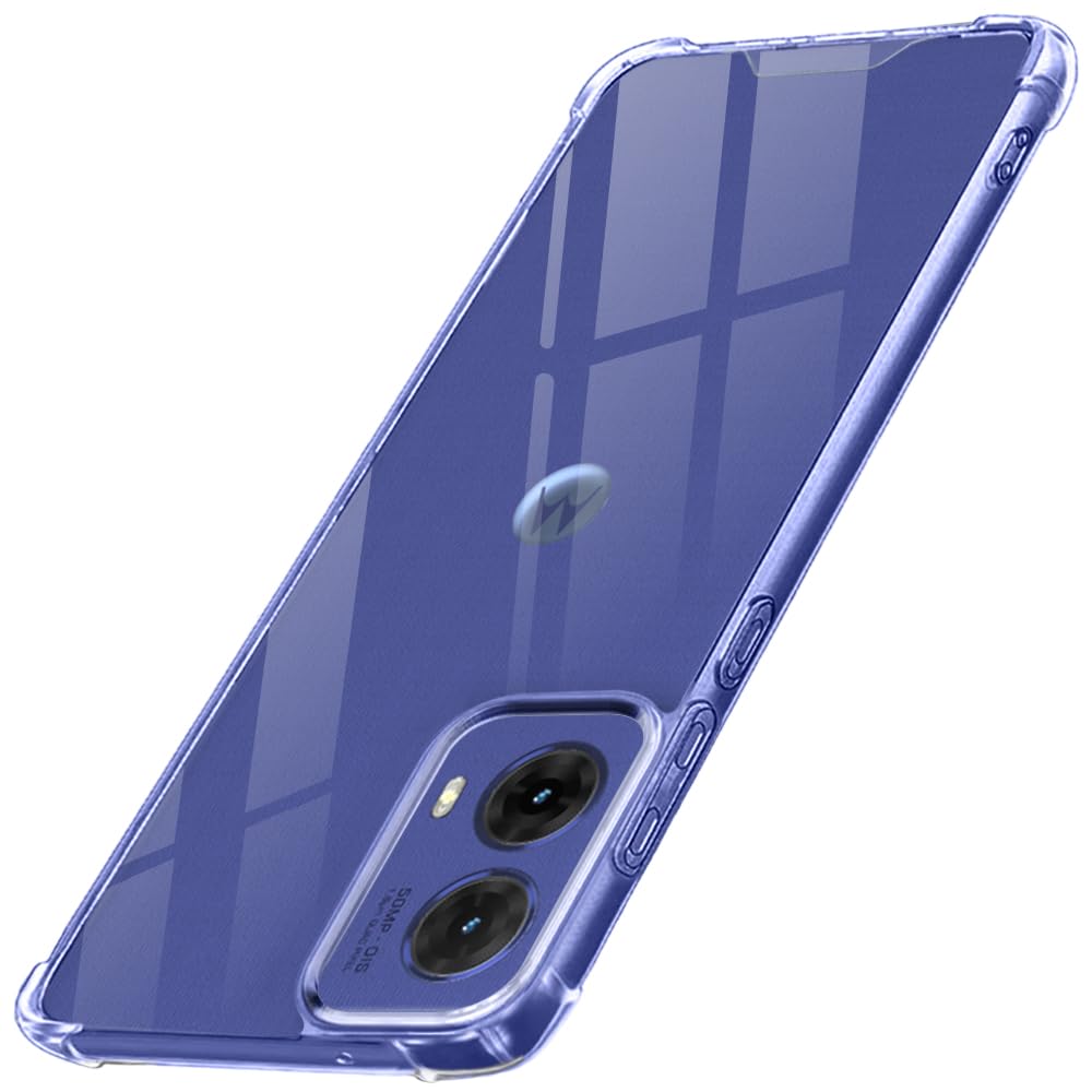 TheGiftKart Crystal Clear Back Cover Case for Motorola Moto G85 5G | 360 Degree Protection | Shock Proof Design | Transparent Back Cover Case for Motorola Moto G85 5G (PC & TPU, Transparent Bumper)