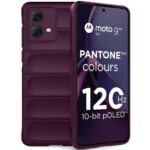 TheGiftKart Liquid Silicon Back Cover Case for Motorola Moto G84 5G | ShockProof Military Grade Protection | Micro-Fibre Cloth On Inner Side | Built-in Anti-Slip Grip Moto G84 Back Cover (TPU, Plum)