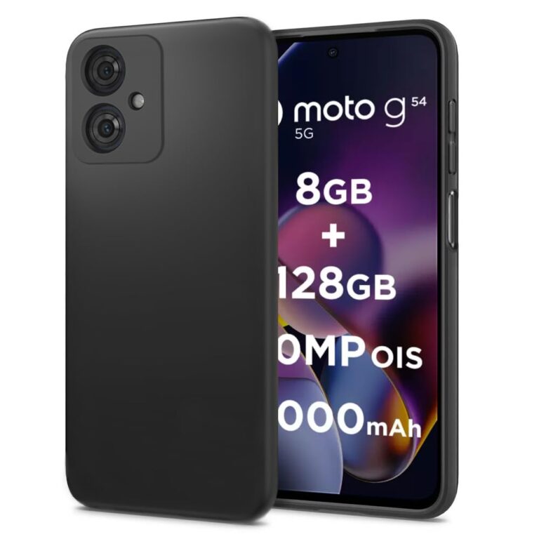 TheGiftKart Liquid Silicone Back Cover Case for Motorola Moto G54 5G / G64 5G | Soft Micro-Fibre Lining Inside | Camera Protection Bump | Shockproof Back Cover for Moto G54 / G64 5G (Silicone, Black)