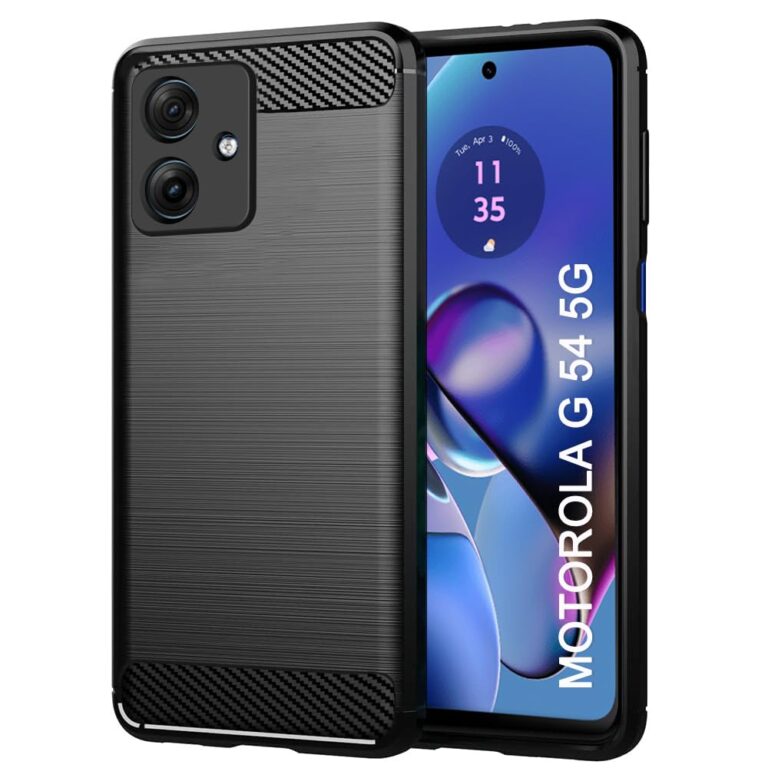 TheGiftKart Rugged ShockProof Back Cover Case for Motorola Moto G54 5G | Total Camera Protection | Anti-FingerPrint Finish | Stylish Design | 360 Degree Protection Back Case for Moto G54 (TPU, Black)