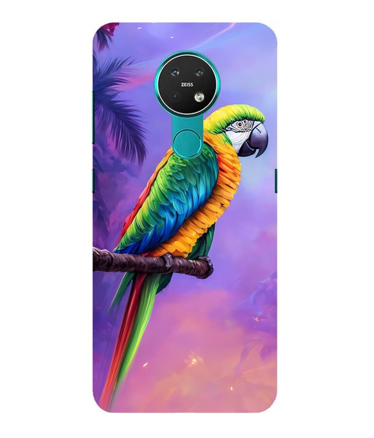 TrishArt Premium ''Parrot'' Printed Hard Mobile Back Cover & Case for Nokia 6.2 / Nokia 7.2, Designer | Protective & Premium Cover & Case