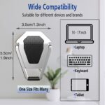 Trueshop Alluminium Foldable Laptop 2 Pcs |Computer Keyboard Mount Kickstand| Anti Slip Shield Design, Ergonomic Lightweight Laptop Desk Stand Macbook, Lenovo, Dell, Hp & Other Laptops Tabletop