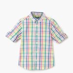 UNITED COLORS OF BENETTON Regular Fit Spread Collar Checkered Shirt