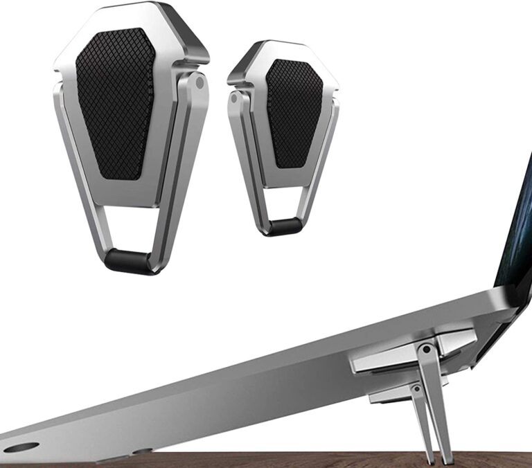 VEROX Instant Laptop Kickstand Metal Folding Portable Laptop Stand with Non-Slip Base | Tabletop Laptop Riser for 10-17 inch Laptop Tablet & Keyboard- Pack of 2