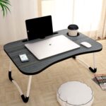 Yogi MART Laptop Stand for Desk, Computer Stand Laptop Table, Phone and Tablet Stand for Desk, Portable Laptop Cup Holder Compatible with Foldable Leg, Laptop,Table (Black')