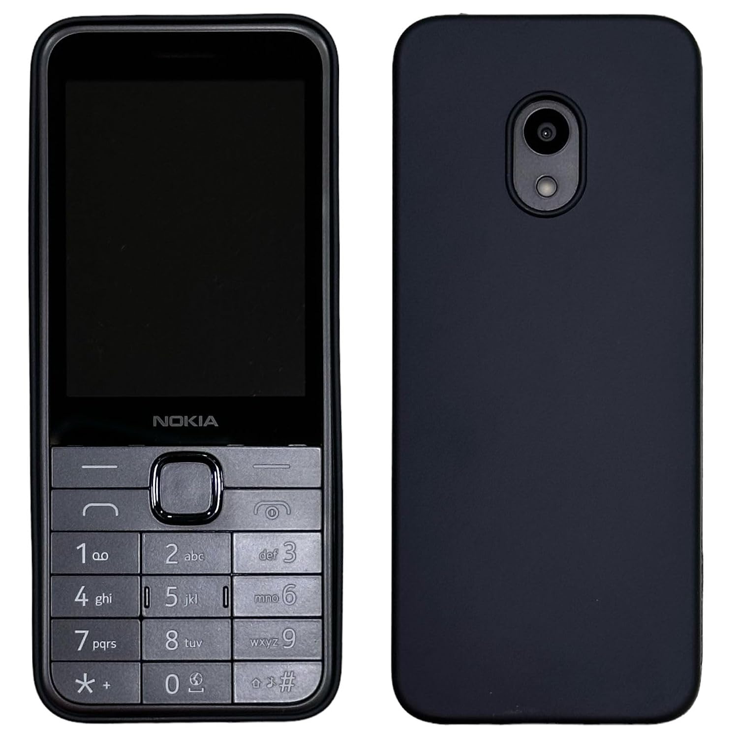 ZAOMA Back Cover Case Compatible for Nokia 235 4G 2024 DS - Model No. : TA-1616 - (Pack of 2) (NK2354G_PREMBLK)