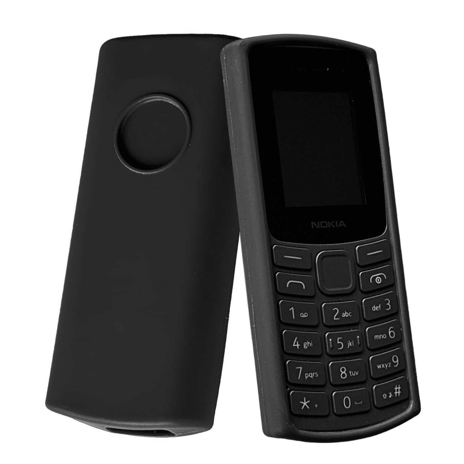 ZAOMA Back Cover Compatible for Nokia 105 2023 Model NO. : TA-1575 SS/TA-1570 DS (Pack of 2 Premium Matte TPU) (Matte) (TA1570_GIZBLK)