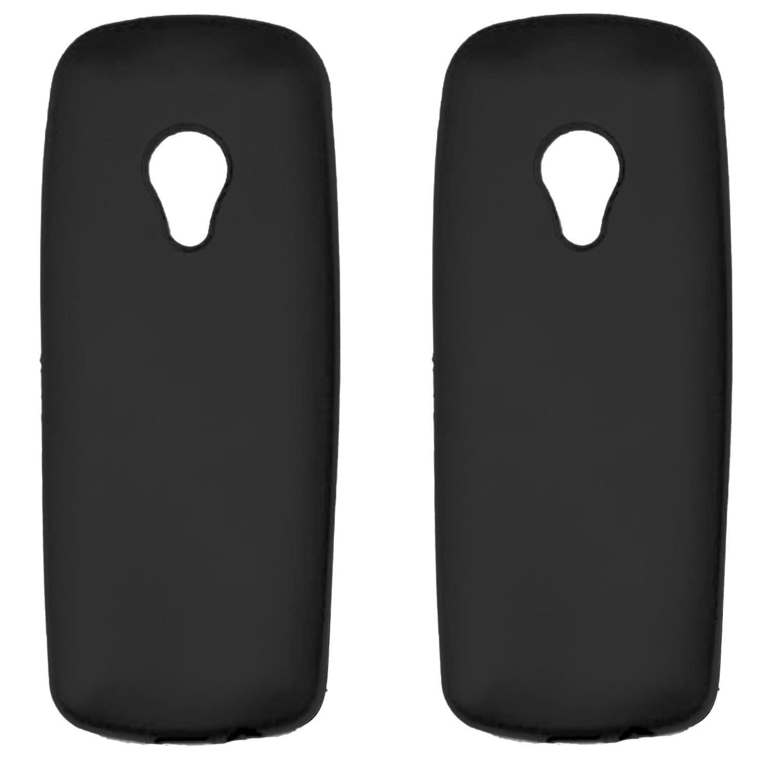 Zaoma Back Cover Compatible for Nokia 6310 Model No. TA-1400 (Pack of 2 Premium Matte TPU) - Black