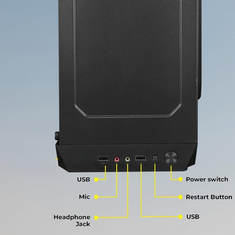 mu Computer Desktop PC (Core i5-3500/8 GB RAM/ 256GB SSD / 500 GB HDD/HD Graphics 3000/ HDMI/VGA/Ethernet/Operating System Win-10) Basic Software Installed (Black) (i5-8-256-500)