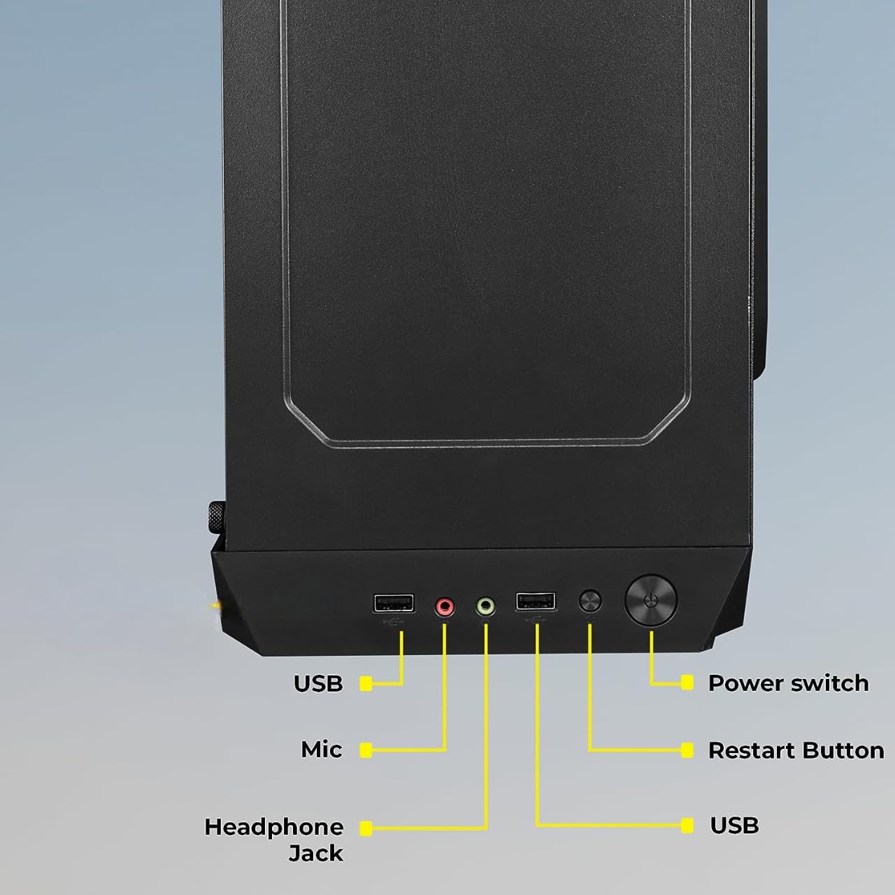 mu Computer Desktop PC (Core i5-3500/8 GB RAM/ 256GB SSD / 500 GB HDD/HD Graphics 3000/ HDMI/VGA/Ethernet/Operating System Win-10) Basic Software Installed (Black) (i5-8-256-500)