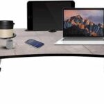 QINA Laptop Stand for Desk, Computer Stand Laptop Table, Phone and Tablet Stand for Desk, Portable Laptop Cup Holder Compatible with Foldable Leg, Laptop,Table (Marble Dark)