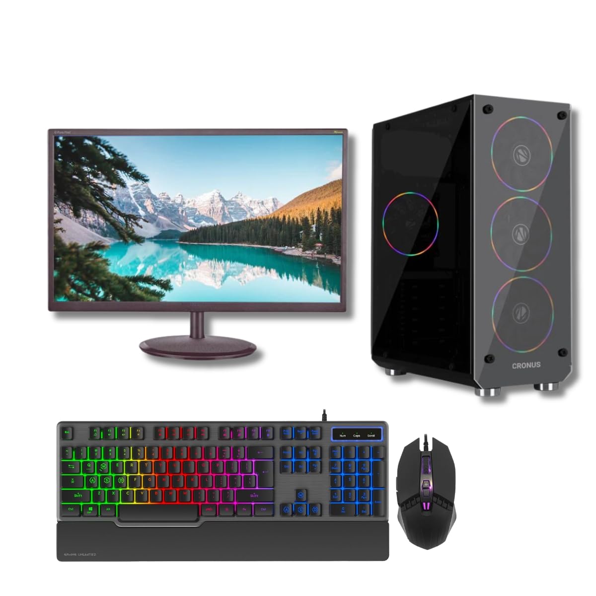 Digital Guard Complete Desktop Computer System Full Setup for Home Core I5 /8gb Ram /512gb Ssd/ 2gb Graphics/Win 10/WiFi + Bluetooth/ 22" Monitor/Ant Sports Km540 Keyboard & Mouse