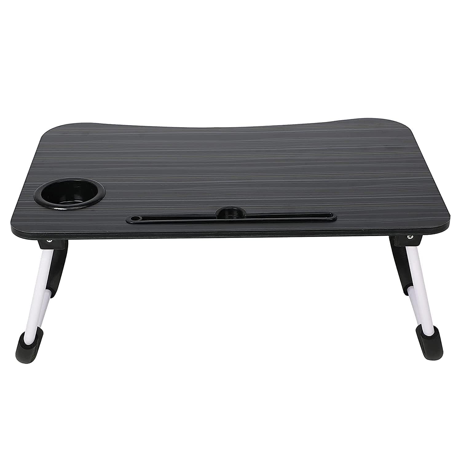 CLOMITA Laptop Stand for Desk, Computer Stand Laptop Table, Phone and Tablet Stand for Desk, Portable Laptop Cup Holder Compatible with Foldable Leg, Laptop,Table (Black)