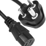 3 Pin Laptop/Computers Power Cable Cord, Printer/Computer/Desktop/PC/SMPS Power Cable Cord 1 Meter