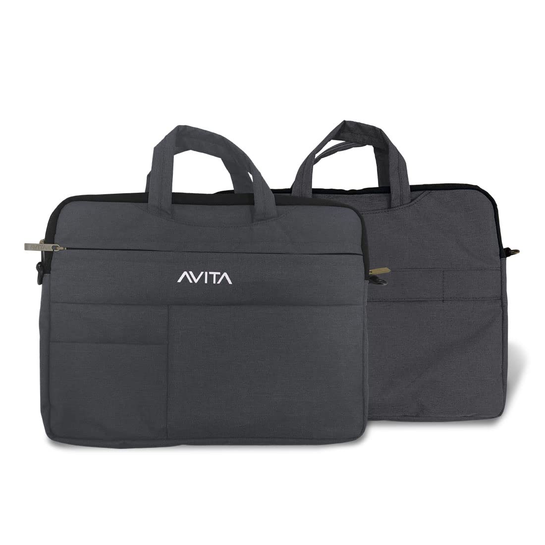 AVITA laptop bag/Compatible for all laptops up to 14 inch | Laptop sleeve | Splash-proof laptop case | highly durable laptop bag cum sleeve case | 3-in-1 Laptop Sleeve | Dark Grey,NT15A1INSB3N1-DG