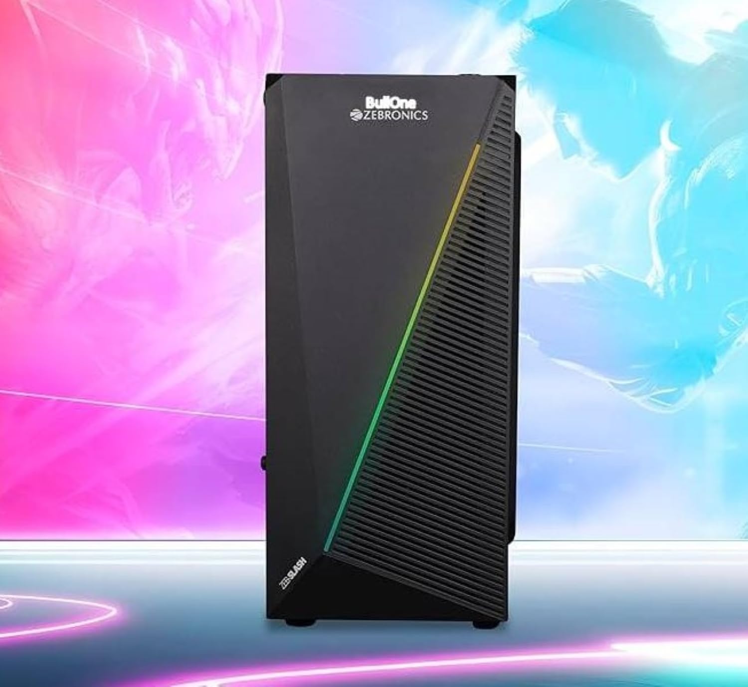 BullOne Slash Computer Desktop PC (Core i7-4700 || 8GB RAM || 256GB SSD || 500GB HDD || HDMI || VGA || Ethernet || HD Graphics 4000) Basic Software Installed (Black)(i7-8-256-500)