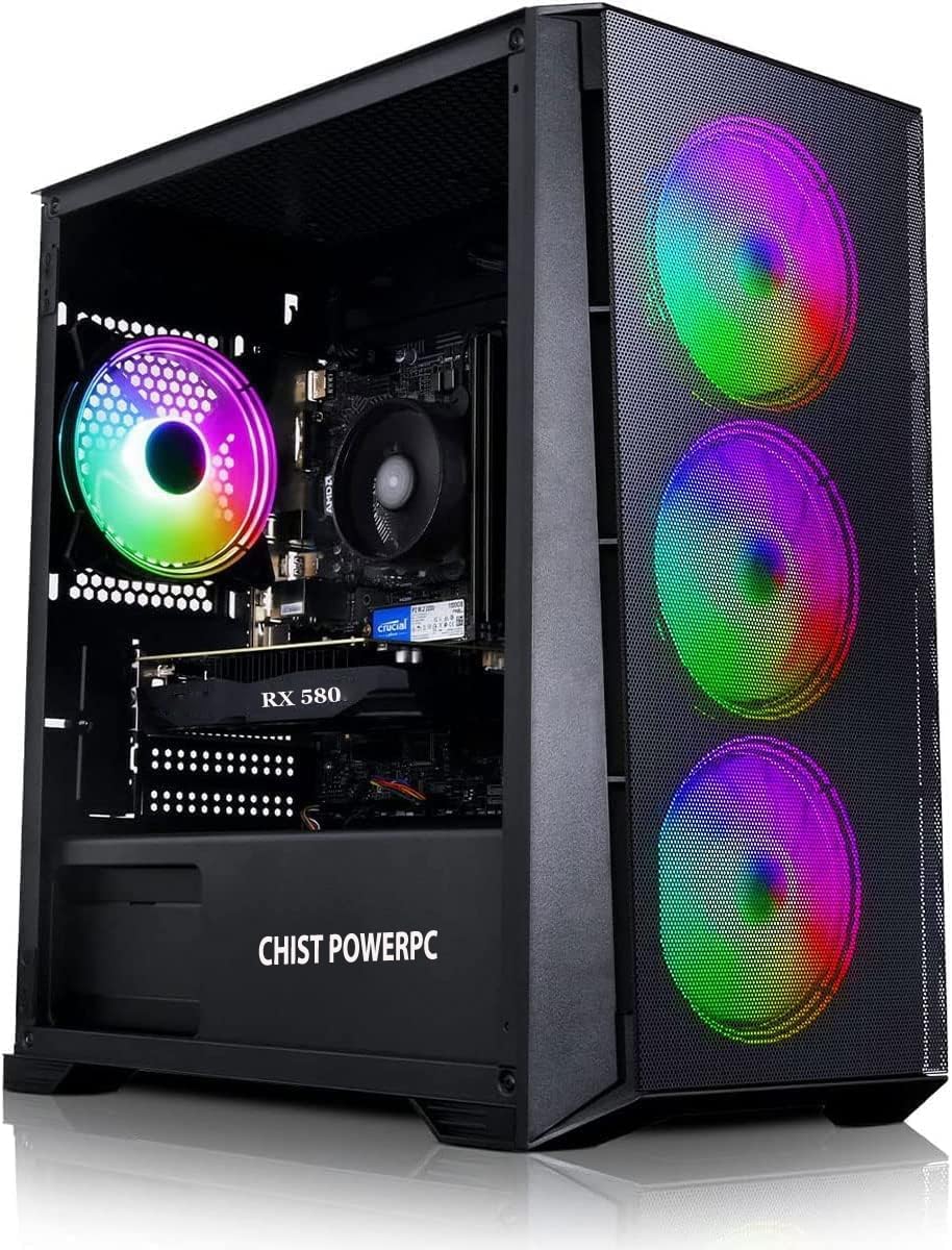 CHIST AMD Gaming Desktop Pc(RYZEN 5 5600G Processor/DDR4 16GB Ram/Radeon Graphics/Windows 10 (1TB SSD)