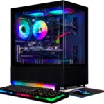 CHIST Gaming Desktop PC, Radeon RX 580 8G,Quad-Core i7 up to 3.9G, 16G RAM, 1TB SSD, WiFi, BT 5.0, RGB Fan x 3, RGB Keyboard&Mouse&Mouse Pad - for Gamer,Streaming
