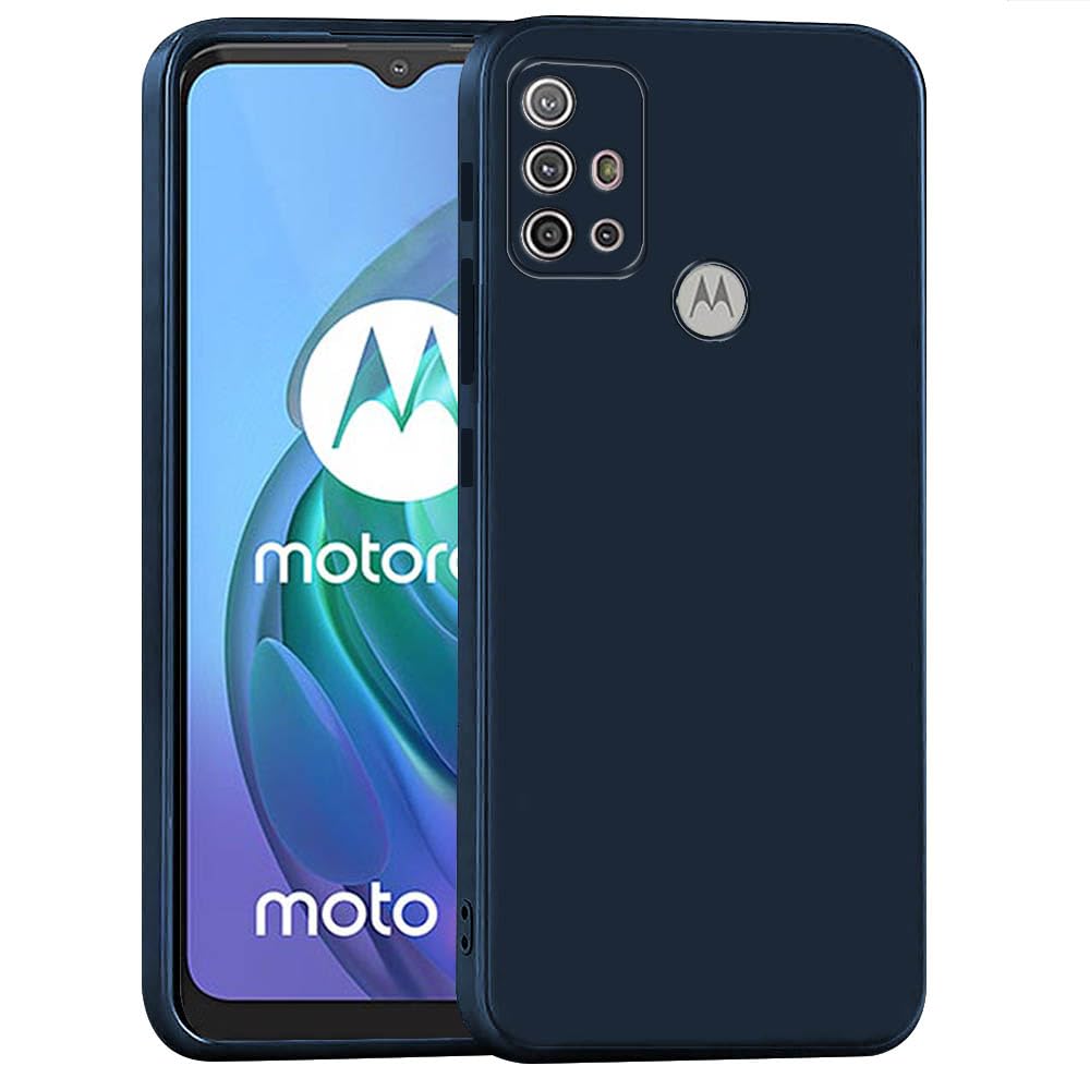 Casotec Basic Case for Motorola Moto G10 4G (Silicone_Dark Blue)