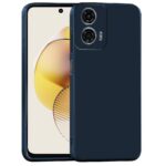 Casotec Basic Case for Motorola Moto G73 5G (Silicone_Dark Blue)