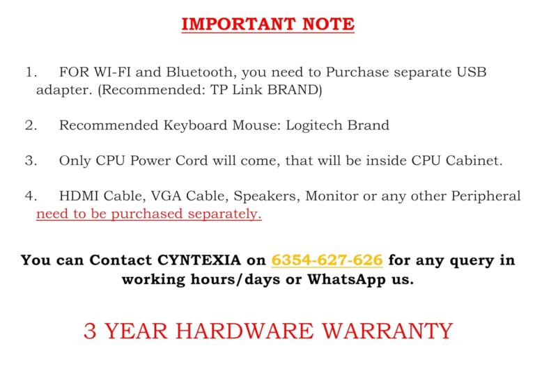 Cyntexia Computer Desktop PC (Core i5-8th Gen || 16GB RAM || 256GB SSD || HDMI || VGA || Ethernet || UHD Graphics 630 || USB 3.0 || Win 11) Basic Software Installed