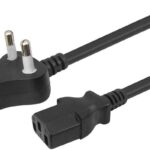 DEV Computer Power Cable Cord for CPU, Desktop PC, Monitor, SMPS and Printer - 1.5M India Plug IEC Mains Black