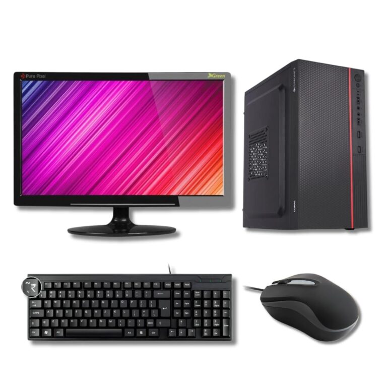 Digital Guard Complete Desktop Computer System Full Setup for Home CORE I3 / RAM 8GB/256GB SSD/ 500GB HDD/ Windows10/WIFI+BLUETOOTH/19 Monitor/Keyboard+Mouse