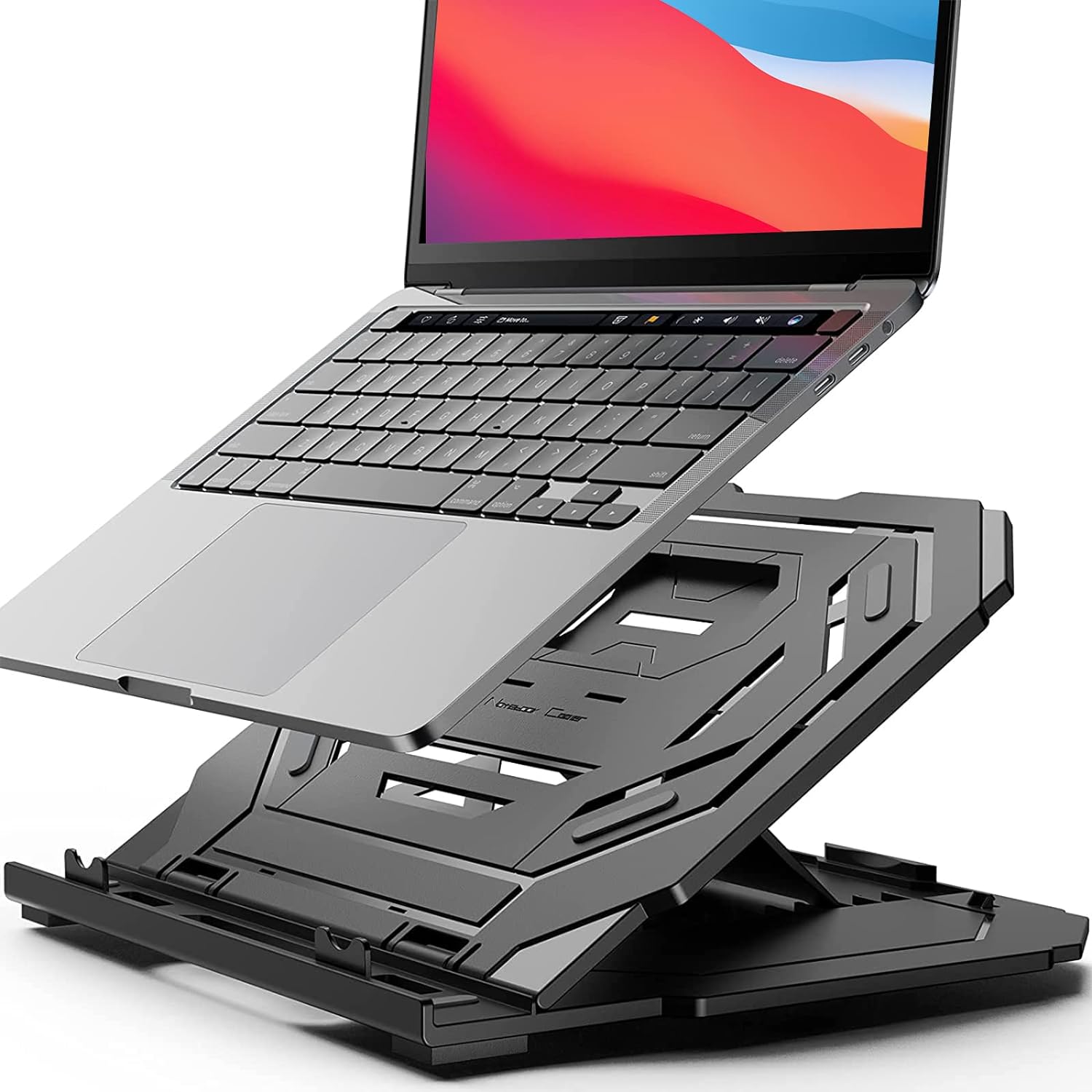 LORYERGO Laptop Stand, Adjustable Laptop Stand for Desk, Ergonomic Computer Stand Multi-Angle Adjustable Height, Portable Foldable Laptop Riser Holder Stand Compatible for 10 to 15.6" Laptops