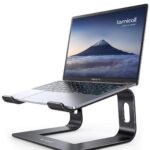 Lamicall Laptop Stand, Aluminum Laptop Riser, Ergonomic Laptop Stand for Desk, Computer Notebook Stand Compatible with MacBook Air Pro, Dell XPS, HP (10-15.6'') - Black