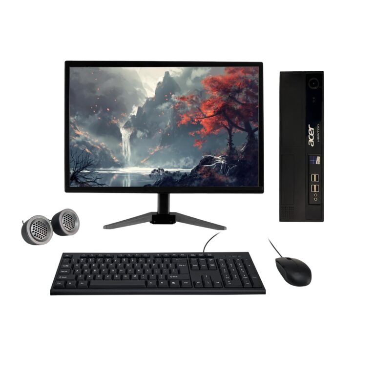 (Refurbished) Acer Veriton 19" HD All-in-One Desktop Computer Set (Intel i5 4th Gen| 8 GB RAM| 500 GB HDD| 19" HD LED Monitor| KB & Mouse| Speakers| WiFi| Windows 10 Pro| MS Office)