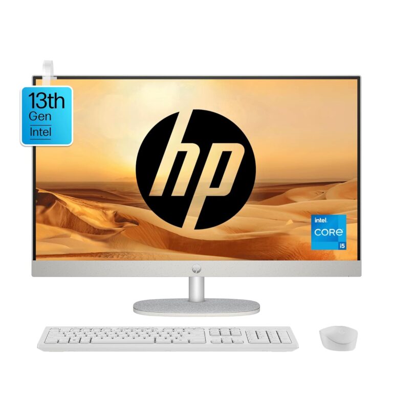 (Refurbished) HP All-in-One PC 13th Gen Intel Core i5 27" (68.6cm) FHD 16GB RAM, 1TB SSD, Intel UMA Graphics, 710 White Wireless Keyboard and Mouse Combo (Windows 11 Home, MSO 21, Shell White, 6.72 Kg) 27-cr0407in