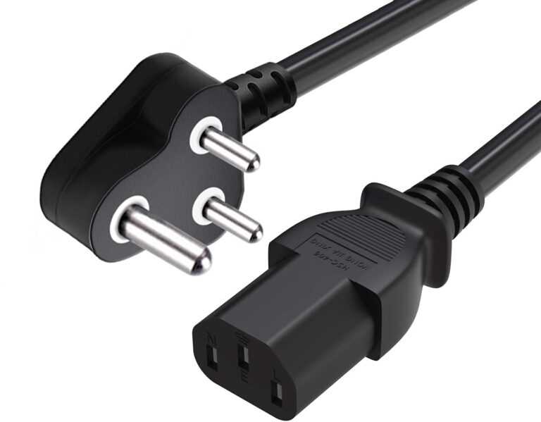 Sadow Heavy Duty Computer Power Cable Cord for Desktops PC and Printers/Monitor SMPS Power Cable IEC Mains Power Cable (5 Meter)