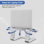 URBAN KINGS Laptop Stand for Desk,Aluminium Adjustable Laptop Riser for Laptops MacBook Pro and Air 13" 14" 15.6" 17 inch, Desktop Ergonomic Foldable Portable Air Vantilated Computer & Notebook Stand