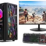 Zoonis Gaming & Editing Desktop Extreme Gaming PC Set, Core i5-6400 6th Gen, 16GB DDR-4 RAM, 512GB SSD, 1TB HDD, GT 730 4GB Graphics, 22-inch HD Monitor, Gaming Keyboard, Mouse, WiFi
