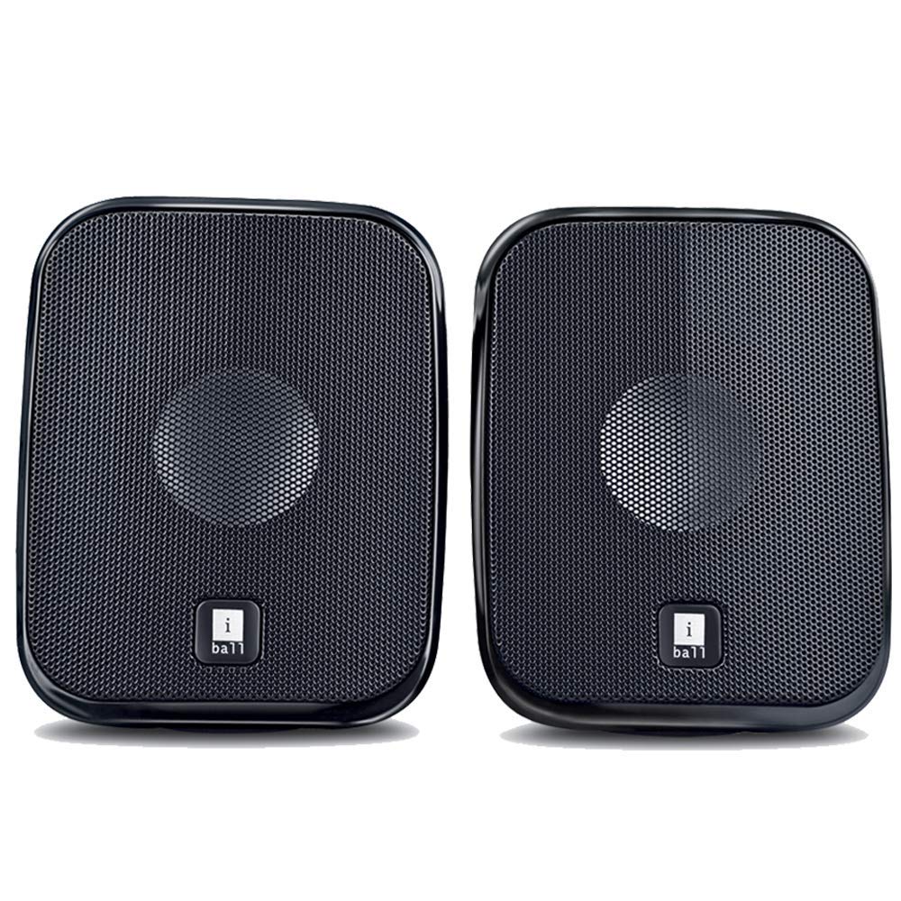 iBall Decor 9-2.0 USB Powered Computer Multimedia Speakers with in-line Volume Controller, Black d-1