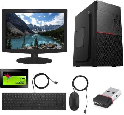 A-TECH Enterprises Assembled Computer Core 2 Duo (4 GB DDR3/500 GB/120 GB SSD/Windows 10 Home/512 MB/15.1 Inch Screen/Assemebled C2D Computer Online Class) (Black)