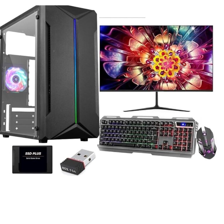 Assembled Gaming Desktop PC Computer Core i7 3rd gen/16gb Ram/2gb graphics/256gb SSD + 500gb HDD/Gaming RGB Cabinet+KBD Mouse/20 Monitor/Bluetooth WiFi Windows 10 MS Office