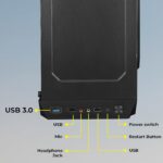 BullOne All-in-One Desktop Computer, 19inch Moniter, Core i7 4770, 16GB RAM, 500GB SSD, RGB Keyboard, Mouse, 2GB Graphics Card, WiFi, RGB Gaming Cabinet (16-500-2GB)